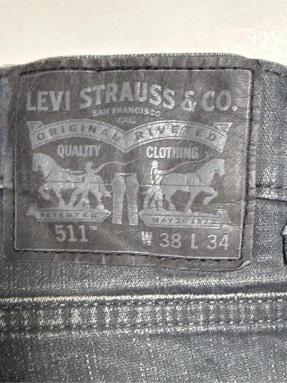 Levi's 511 Slim Fit Men's Denim Jeans in Dark Gray 38x34